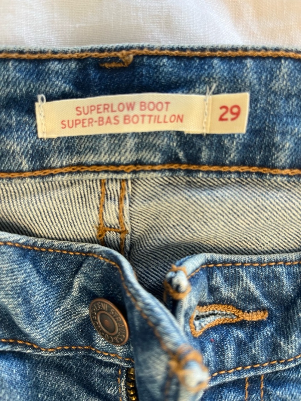 Levi's Women's Medium Blue superlow Boot-Cut Jeans - Picture 2 of 4
